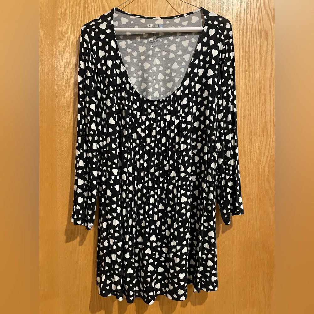 Croft & Barrow pleated front 3/4 Sleeve Top 1X